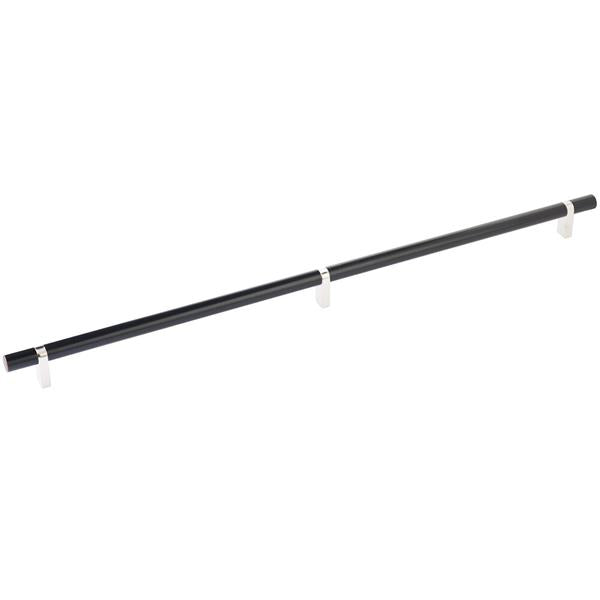 Emtek - Select Bar Cabinet Pull 20 Inch C-C, Rectangular Bar Stem, Smooth Bar