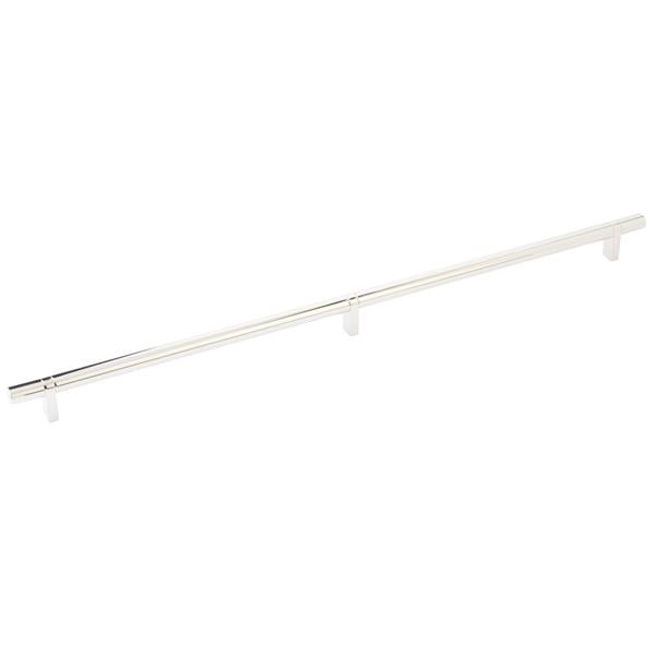 Emtek - Select Bar Cabinet Pull 20 Inch C-C, Rectangular Bar Stem, Smooth Bar