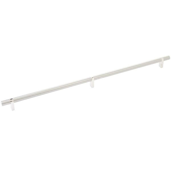 Emtek - Select Bar Cabinet Pull 20 Inch C-C, Rectangular Bar Stem, Smooth Bar