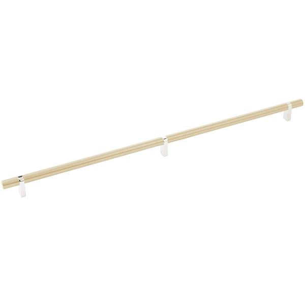 Emtek - Select Bar Cabinet Pull 20 Inch C-C, Rectangular Bar Stem, Smooth Bar