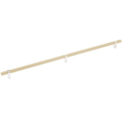 Emtek - Select Bar Cabinet Pull 20 Inch C-C, Rectangular Bar Stem, Smooth Bar