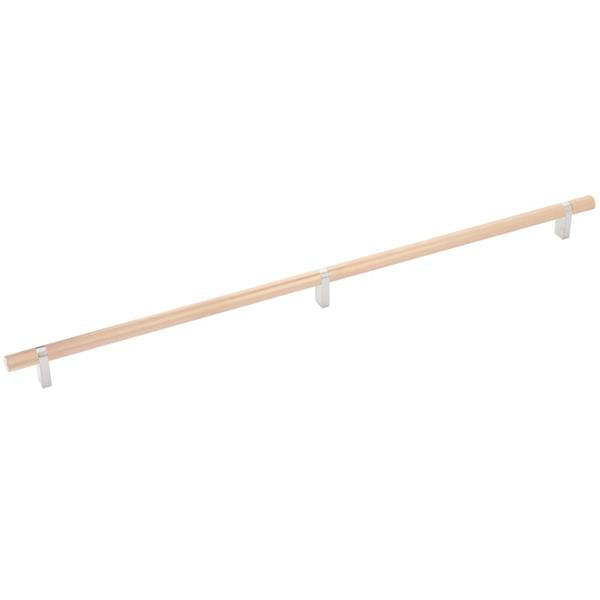 Emtek - Select Bar Cabinet Pull 20 Inch C-C, Rectangular Bar Stem, Knurled Bar