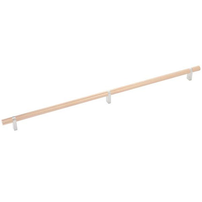 Emtek - Select Bar Cabinet Pull 20 Inch C-C, Rectangular Bar Stem, Knurled Bar