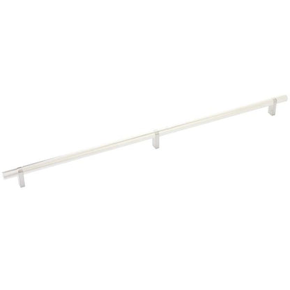 Emtek - Select Bar Cabinet Pull 20 Inch C-C, Rectangular Bar Stem, Knurled Bar