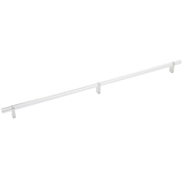 Emtek - Select Bar Cabinet Pull 20 Inch C-C, Rectangular Bar Stem, Knurled Bar