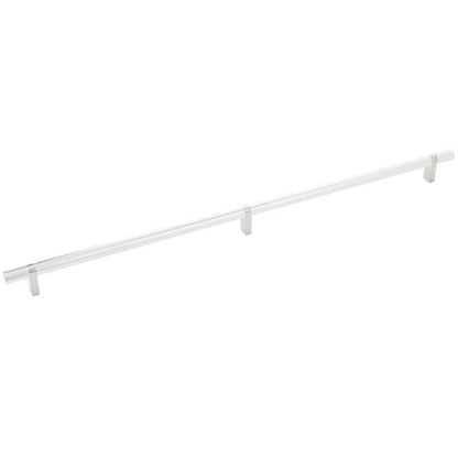 Emtek - Select Bar Cabinet Pull 20 Inch C-C, Rectangular Bar Stem, Knurled Bar