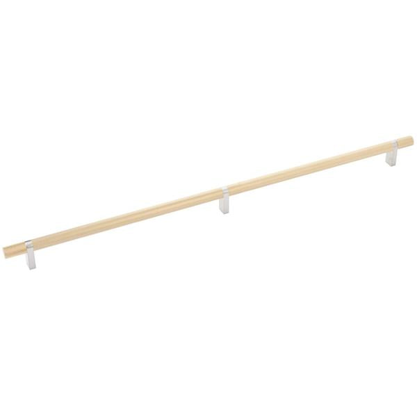 Emtek - Select Bar Cabinet Pull 20 Inch C-C, Rectangular Bar Stem, Knurled Bar
