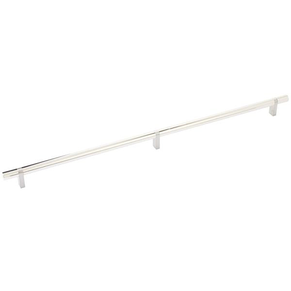 Emtek - Select Bar Cabinet Pull 20 Inch C-C, Rectangular Bar Stem, Smooth Bar