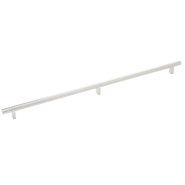 Emtek - Select Bar Cabinet Pull 20 Inch C-C, Rectangular Bar Stem, Smooth Bar