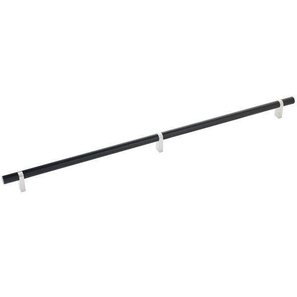Emtek - Select Bar Cabinet Pull 20 Inch C-C, Rectangular Bar Stem, Smooth Bar