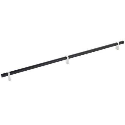 Emtek - Select Bar Cabinet Pull 20 Inch C-C, Rectangular Bar Stem, Smooth Bar