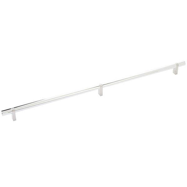 Emtek - Select Bar Cabinet Pull 20 Inch C-C, Rectangular Bar Stem, Smooth Bar