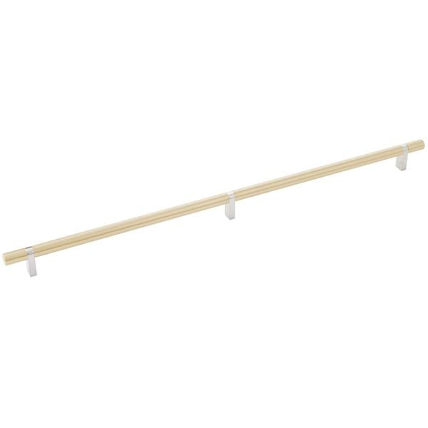 Emtek - Select Bar Cabinet Pull 20 Inch C-C, Rectangular Bar Stem, Smooth Bar