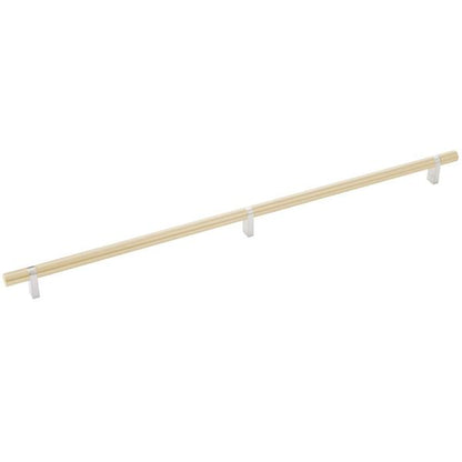 Emtek - Select Bar Cabinet Pull 20 Inch C-C, Rectangular Bar Stem, Smooth Bar