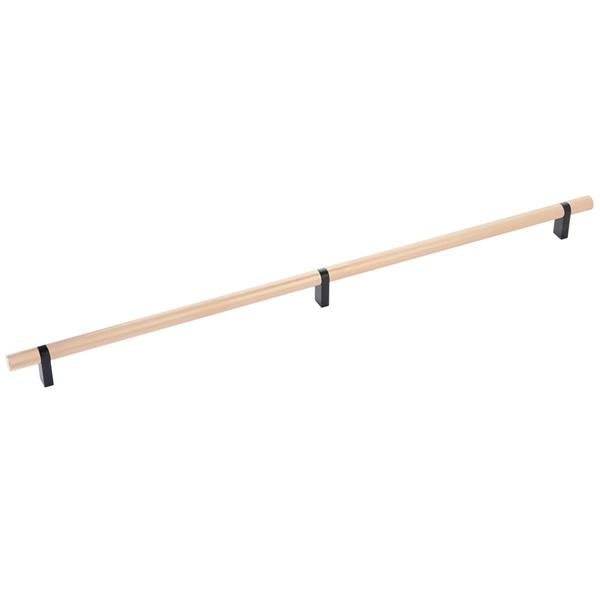 Emtek - Select Bar Cabinet Pull 20 Inch C-C, Rectangular Bar Stem, Knurled Bar