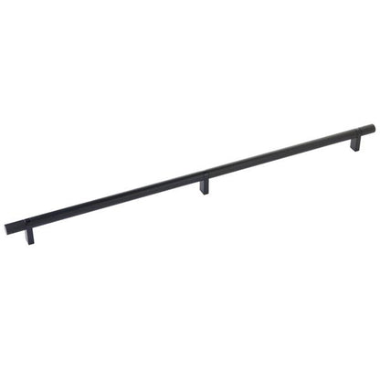 Emtek - Select Bar Cabinet Pull 20 Inch C-C, Rectangular Bar Stem, Knurled Bar
