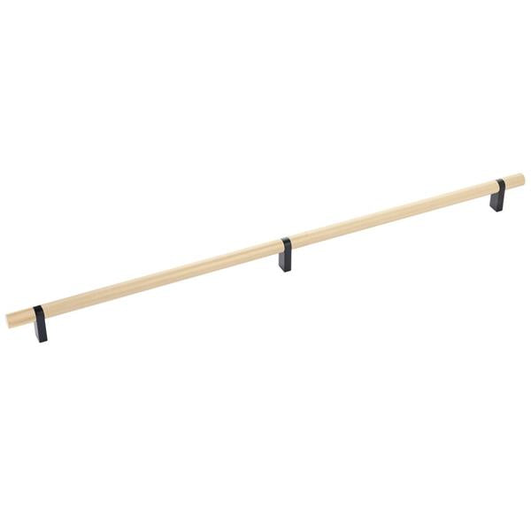 Emtek - Select Bar Cabinet Pull 20 Inch C-C, Rectangular Bar Stem, Knurled Bar