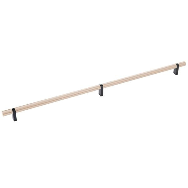 Emtek - Select Bar Cabinet Pull 20 Inch C-C, Rectangular Bar Stem, Smooth Bar