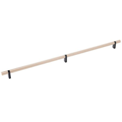 Emtek - Select Bar Cabinet Pull 20 Inch C-C, Rectangular Bar Stem, Smooth Bar