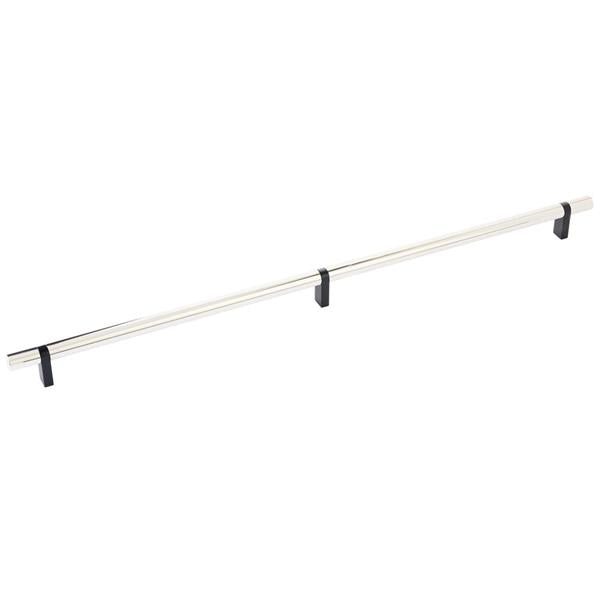 Emtek - Select Bar Cabinet Pull 20 Inch C-C, Rectangular Bar Stem, Smooth Bar