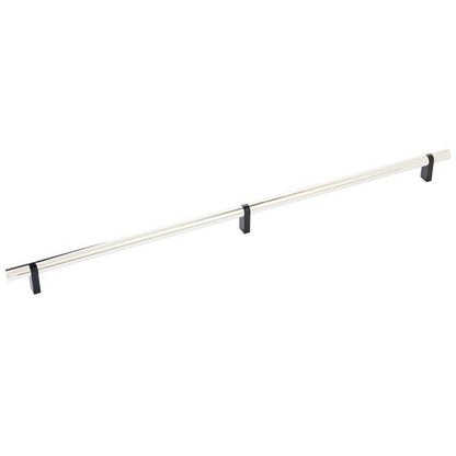 Emtek - Select Bar Cabinet Pull 20 Inch C-C, Rectangular Bar Stem, Smooth Bar
