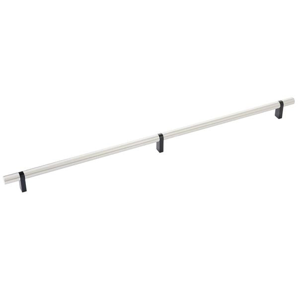 Emtek - Select Bar Cabinet Pull 20 Inch C-C, Rectangular Bar Stem, Smooth Bar