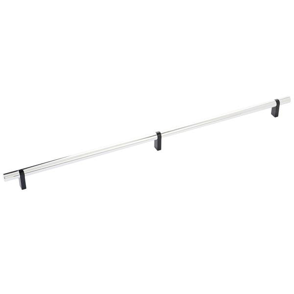 Emtek - Select Bar Cabinet Pull 20 Inch C-C, Rectangular Bar Stem, Smooth Bar
