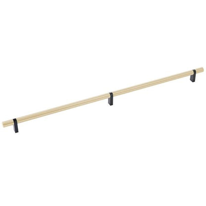 Emtek - Select Bar Cabinet Pull 20 Inch C-C, Rectangular Bar Stem, Smooth Bar