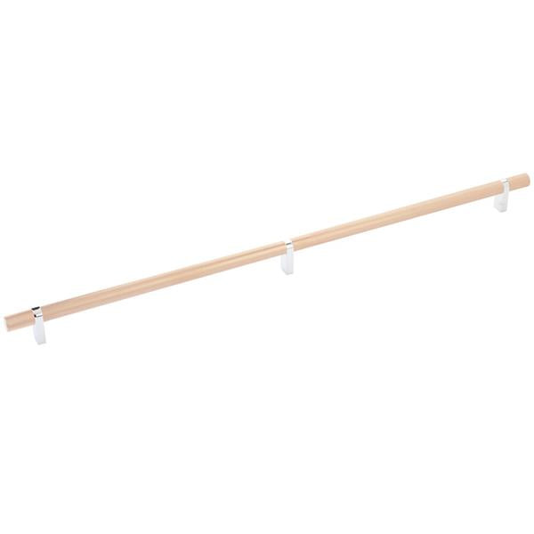 Emtek - Select Bar Cabinet Pull 20 Inch C-C, Rectangular Bar Stem, Knurled Bar