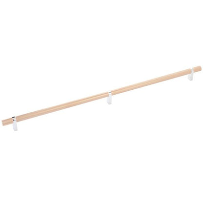 Emtek - Select Bar Cabinet Pull 20 Inch C-C, Rectangular Bar Stem, Knurled Bar