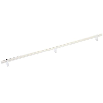 Emtek - Select Bar Cabinet Pull 20 Inch C-C, Rectangular Bar Stem, Knurled Bar