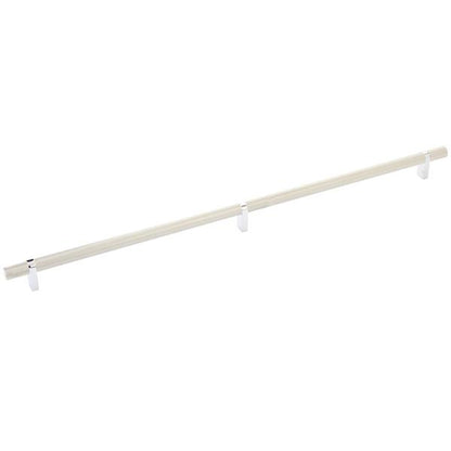 Emtek - Select Bar Cabinet Pull 20 Inch C-C, Rectangular Bar Stem, Knurled Bar