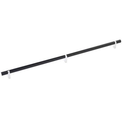 Emtek - Select Bar Cabinet Pull 20 Inch C-C, Rectangular Bar Stem, Knurled Bar