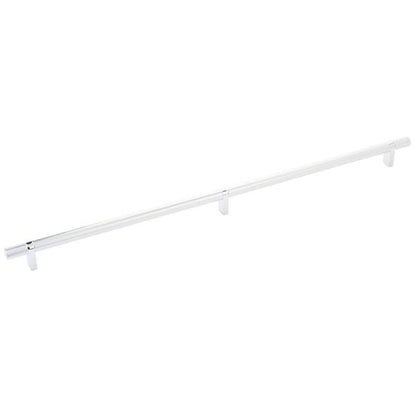 Emtek - Select Bar Cabinet Pull 20 Inch C-C, Rectangular Bar Stem, Knurled Bar