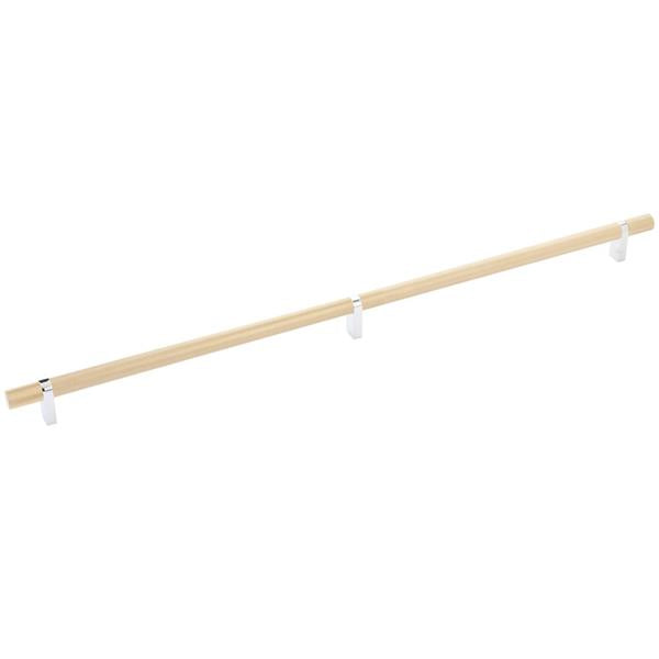 Emtek - Select Bar Cabinet Pull 20 Inch C-C, Rectangular Bar Stem, Knurled Bar
