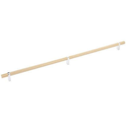 Emtek - Select Bar Cabinet Pull 20 Inch C-C, Rectangular Bar Stem, Knurled Bar