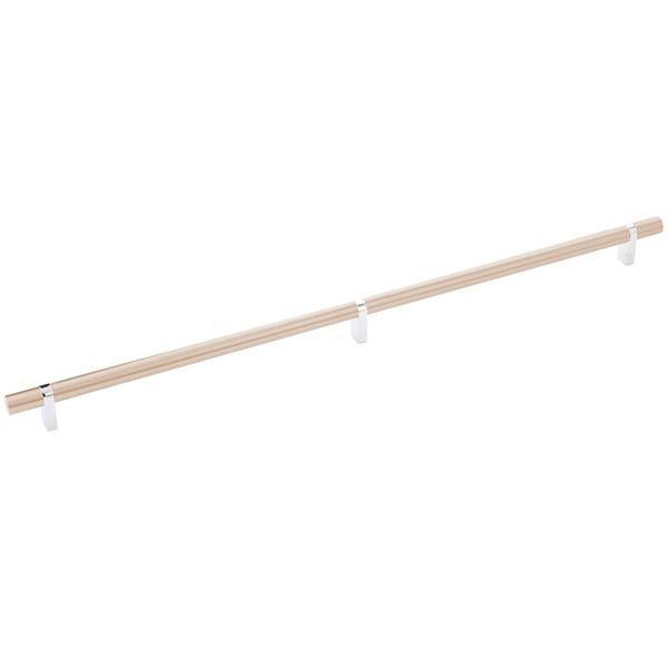 Emtek - Select Bar Cabinet Pull 20 Inch C-C, Rectangular Bar Stem, Smooth Bar