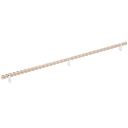 Emtek - Select Bar Cabinet Pull 20 Inch C-C, Rectangular Bar Stem, Smooth Bar