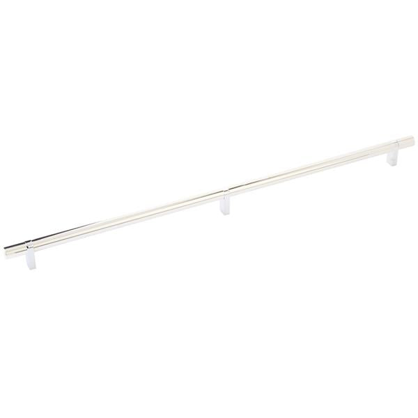 Emtek - Select Bar Cabinet Pull 20 Inch C-C, Rectangular Bar Stem, Smooth Bar