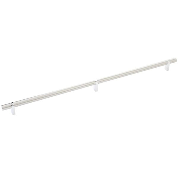 Emtek - Select Bar Cabinet Pull 20 Inch C-C, Rectangular Bar Stem, Smooth Bar