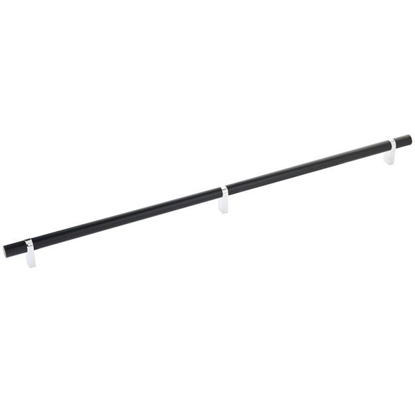 Emtek - Select Bar Cabinet Pull 20 Inch C-C, Rectangular Bar Stem, Smooth Bar