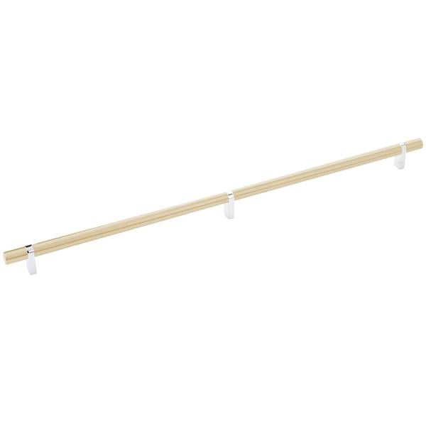 Emtek - Select Bar Cabinet Pull 20 Inch C-C, Rectangular Bar Stem, Smooth Bar