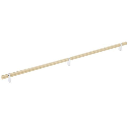 Emtek - Select Bar Cabinet Pull 20 Inch C-C, Rectangular Bar Stem, Smooth Bar