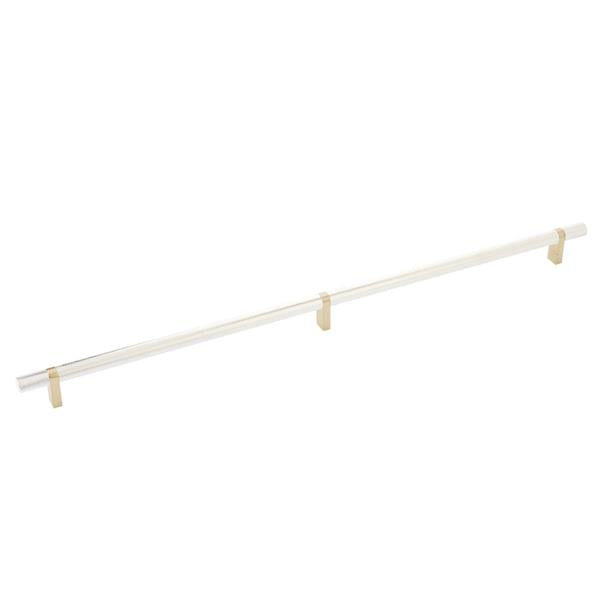 Emtek - Select Bar Cabinet Pull 20 Inch C-C, Rectangular Bar Stem, Knurled Bar
