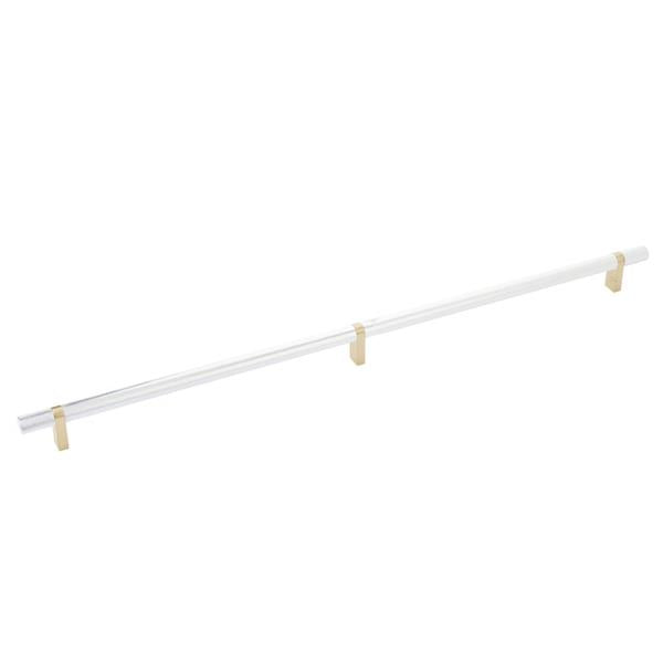 Emtek - Select Bar Cabinet Pull 20 Inch C-C, Rectangular Bar Stem, Knurled Bar