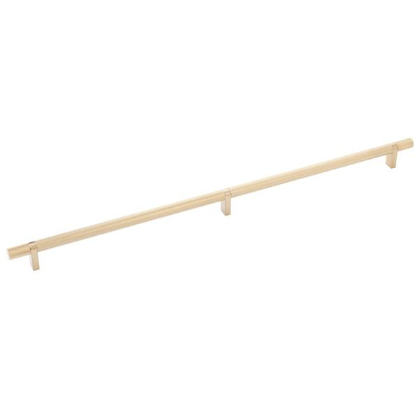 Emtek - Select Bar Cabinet Pull 20 Inch C-C, Rectangular Bar Stem, Knurled Bar