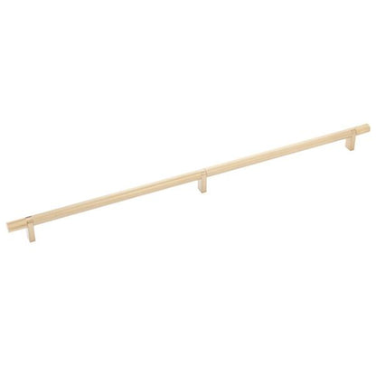 Emtek - Select Bar Cabinet Pull 20 Inch C-C, Rectangular Bar Stem, Knurled Bar