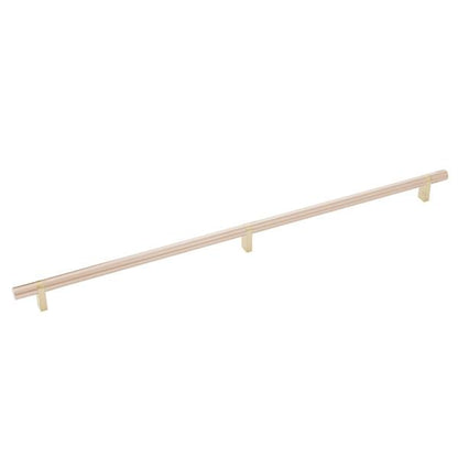 Emtek - Select Bar Cabinet Pull 20 Inch C-C, Rectangular Bar Stem, Smooth Bar