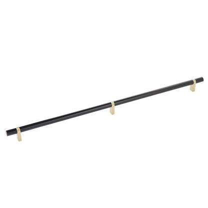 Emtek - Select Bar Cabinet Pull 20 Inch C-C, Rectangular Bar Stem, Smooth Bar