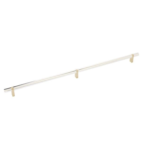 Emtek - Select Bar Cabinet Pull 20 Inch C-C, Rectangular Bar Stem, Smooth Bar